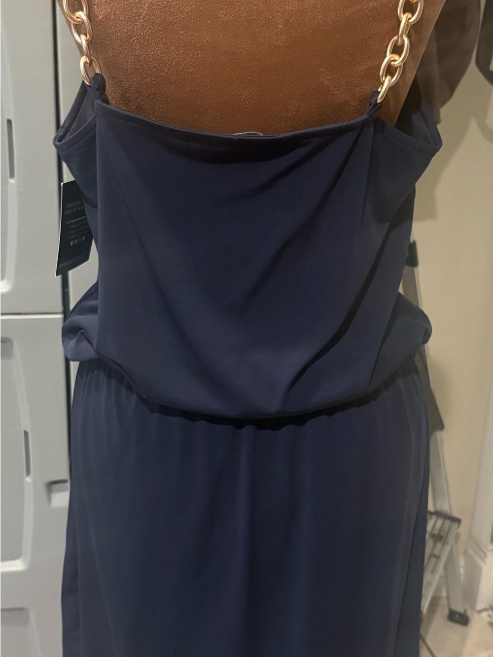 Boston Proper Navy Sleeveless V-Neck Maxi Dress - Picture 2 of 7